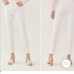 Re/Done Jeans . Off white high rise ankle length